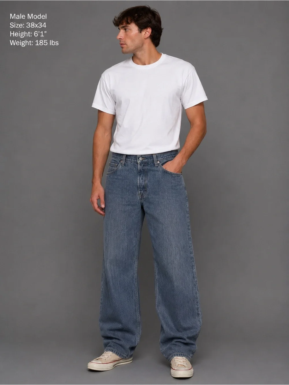 Levi’s 501 Original Straight Leg Button Fly Jeans Men’s 38x34 Light Wash USA